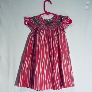 Pink gator Smocked 12m dress